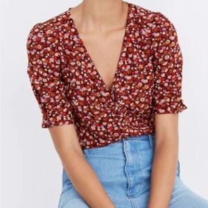 Madewell 100% Silk Button Down Top